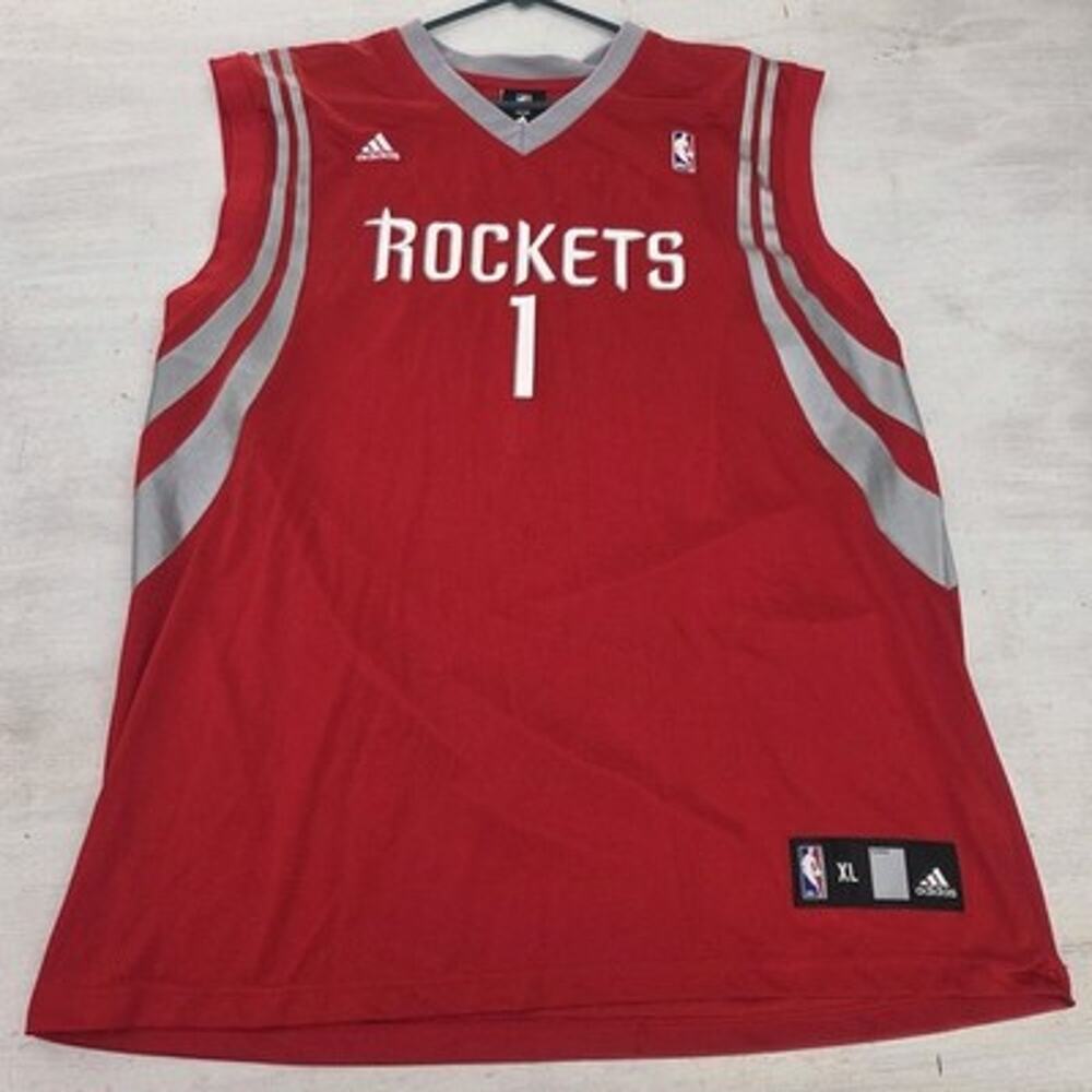 adidas Houston Rockets Tracy McGrady #1 Men's XL Red/White NBA Jersey